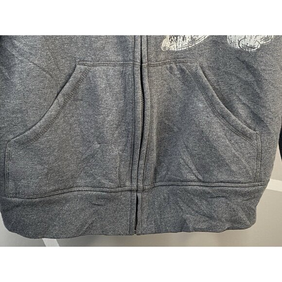 Disneyland Resort Grumpy Jacket Mens M Gray Sherpa Lined Full Zip Sweatshirt - Picture 8 of 16